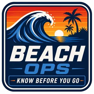 Beach Ops logo — beach weather, tides, and wind dashboard